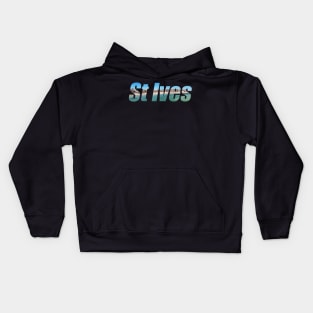 St Ives, Cornwall, Text Kids Hoodie